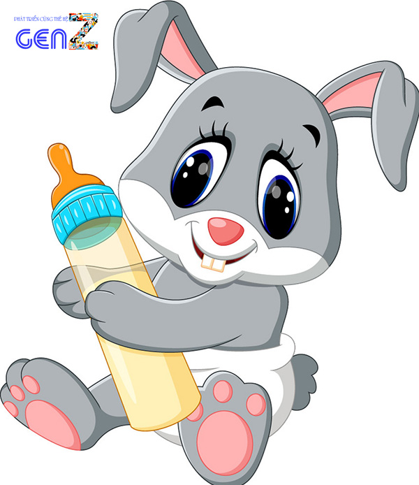 Hình hình họa con cái thỏ phim hoạt hình cute 4
