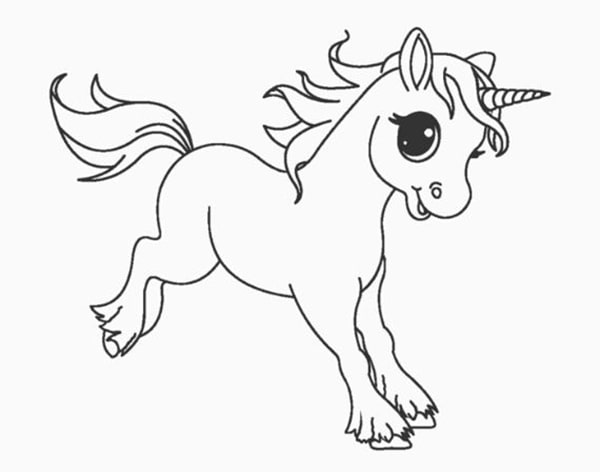 Tranh tô màu unicorn cute 4