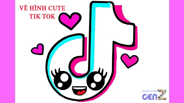 Hướng dẫn cách vẽ hình cute tik tok đơn giản và nhanh nhất