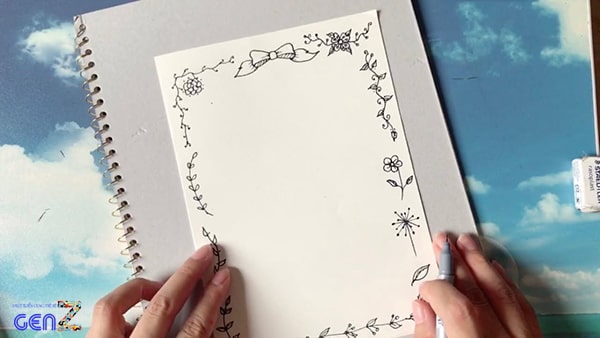Top 50 cách vẽ trang trí viền giấy a4 đẹp độc đáo nhất