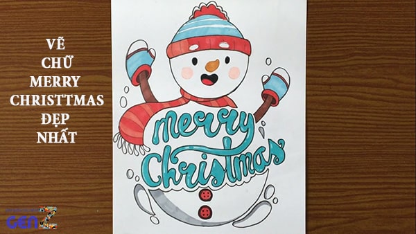 Cách vẽ chữ Merry Christmas đẹp và đơn giản nhất 2022