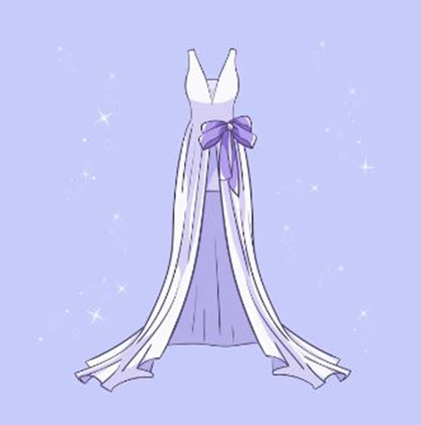 Hướng dẫn vẽ váy dạ hội anime lấp lánh mà cực đơn giản