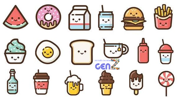 Hướng Dẫn Vẽ Sticker Đồ Ăn Cute, Đơn Giản, Mới Nhất 2022