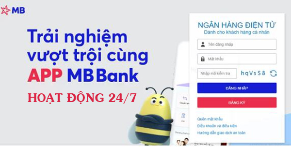 Sử dụng App MB bank để giao dịch 24/7