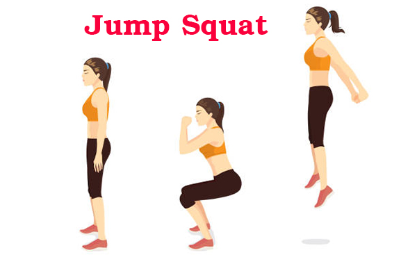 Jump Squat động tác hiệu quả để tăng vòng 3
