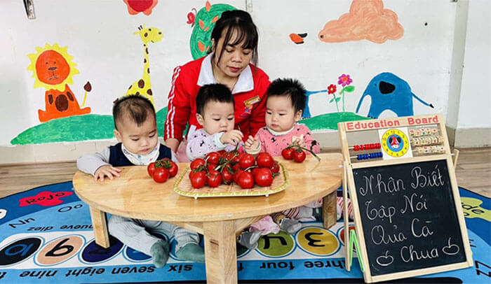 Nhận biết quả cà chua dành cho trẻ 2-3 tuổi