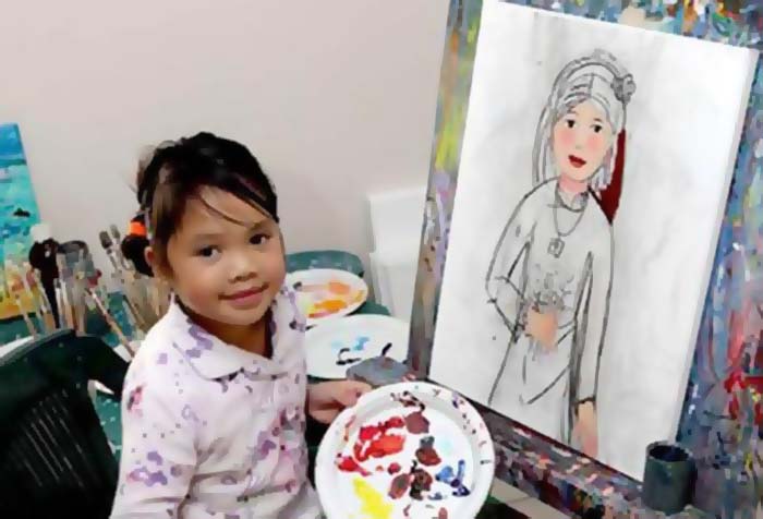 Nhiều bé phát hiện ra tài năng hội họa