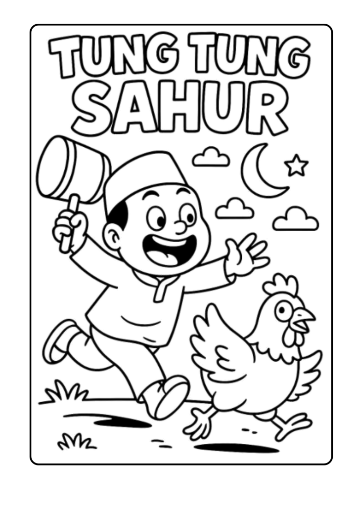 Tranh tô màu Tung Tung Tung Sahur