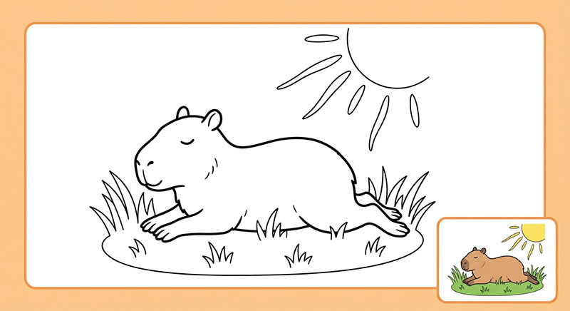 tranh tô màu capybara được yêu thích nhất