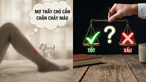 giấc mơ thấy chó cắn vào chân chảy máu tốt hay xấu