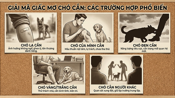 Giải mã nằm mơ thấy chó cắn vào chân chảy máu