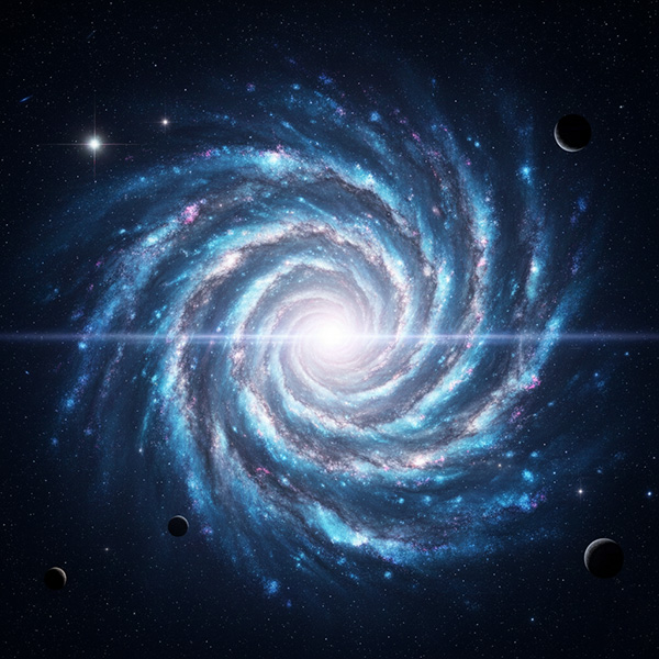 hình nền không gian vũ trụ phát sáng