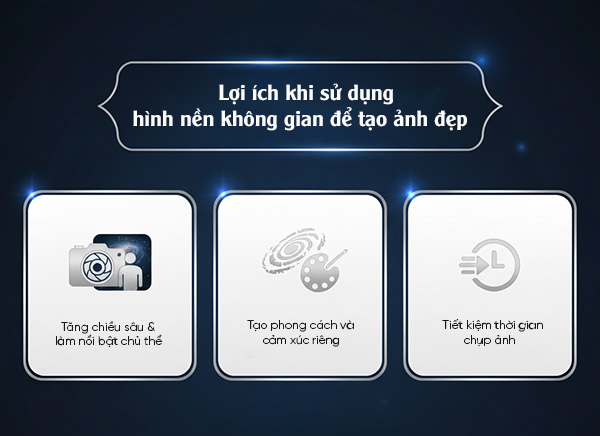 lợi ích hình nền không gian tạo ảnh đẹp