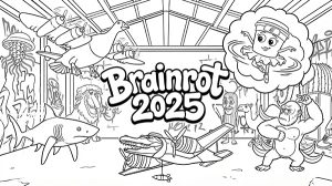 tranh tô màu Brainrot