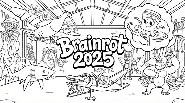 tranh tô màu Brainrot