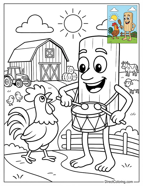 tranh tô màu tung tung tung 2