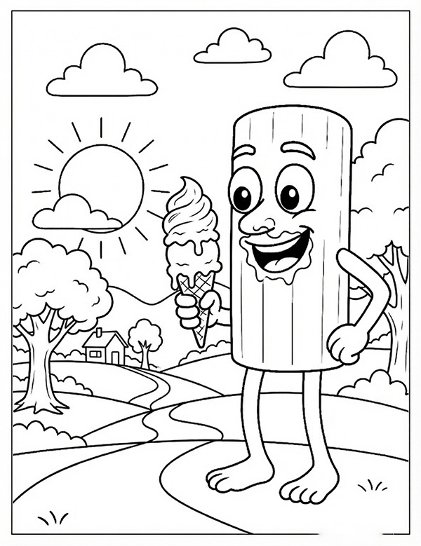 tranh tô màu tung tung tung 3